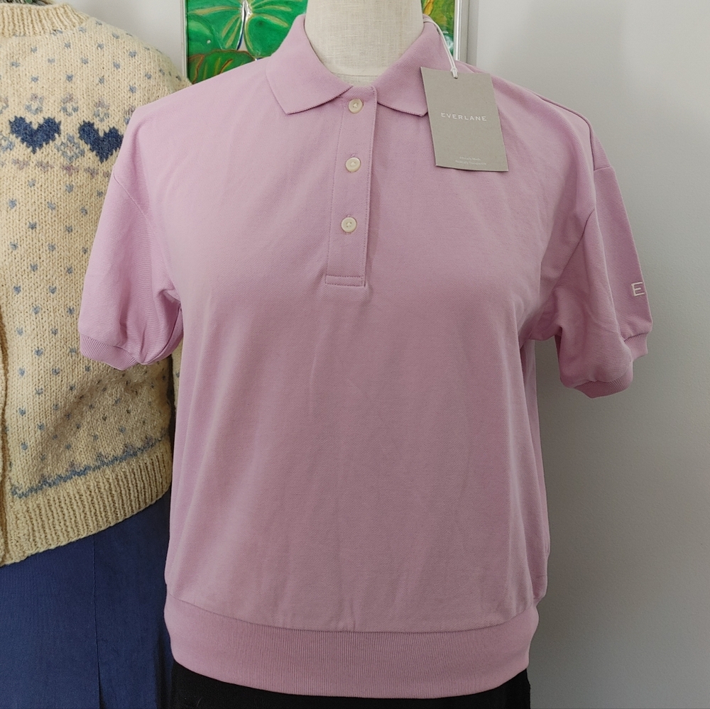 Everlane Women's Light Purple Polo Shirt US Small (273)